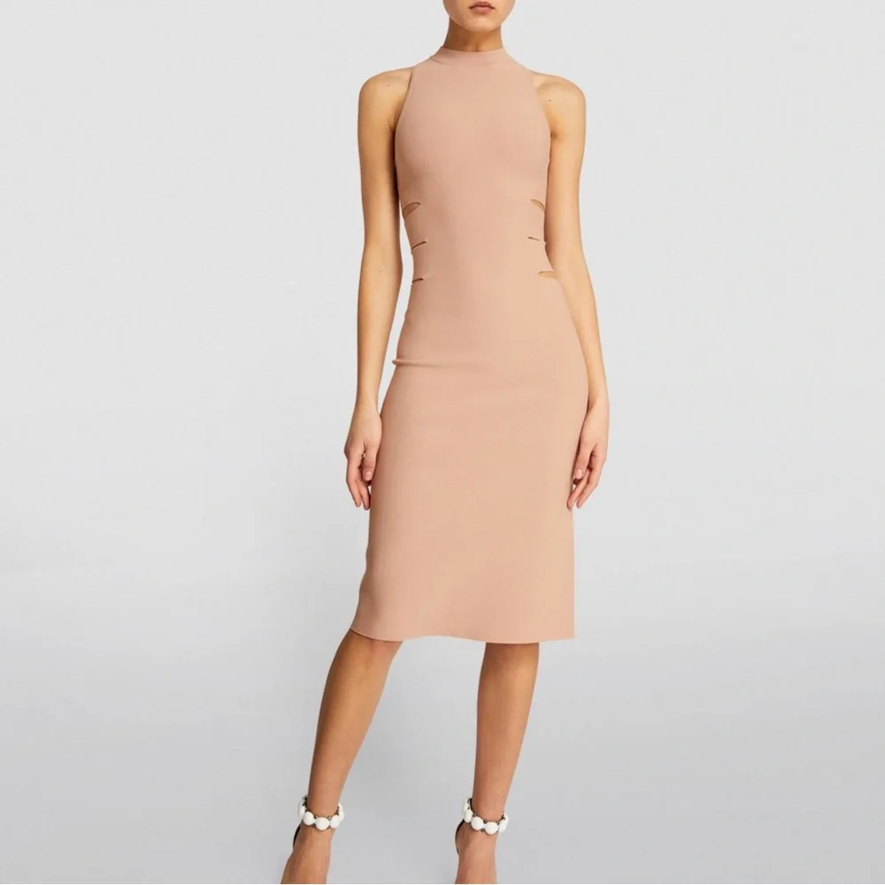 WOMENS ALAÏA CUT OUT MIDI DRESS - Picture 1 of 8
